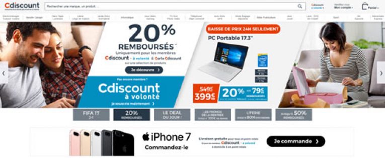 Journée à Volonté Cdiscount: jusqu’à 10% remboursés sur tout le site