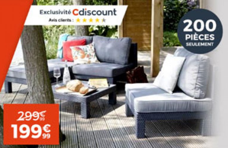 Un salon de jardin Cdiscount en promo à moins de 100€ aujourd’hui