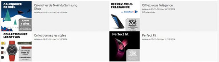 Les ODR Samsung en cours en décembre 2016