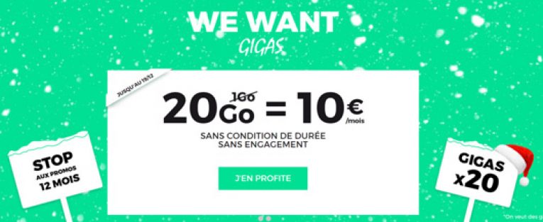 Sosh passe à 20Go pour 10€, RED au même tarif mais à vie !