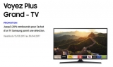 20% remboursés sur l’achat de grands modèles de TV Samsung