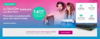 La fibre Bouygues à 14,99€/mois pour les abonnés mobile de l&rsquo;opérateur
